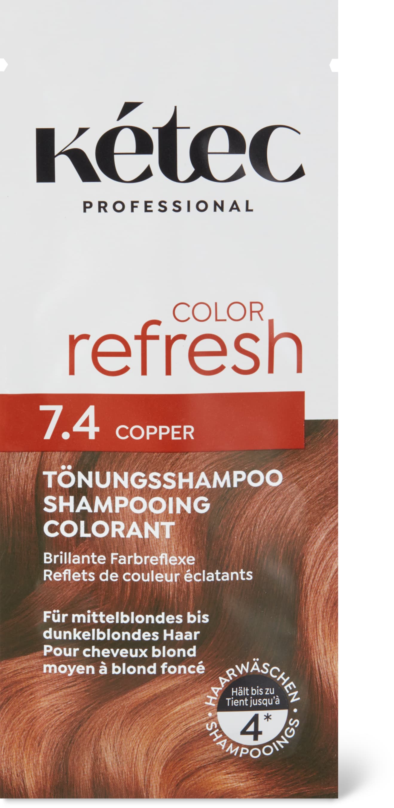 Shampoo colorante 7.4 oro ramato